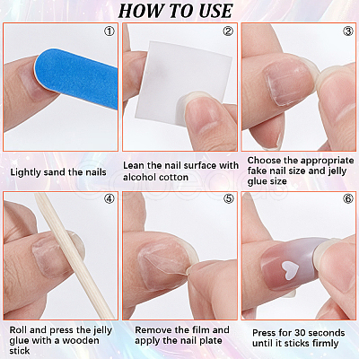 1Set Plastic Full Cover Press On False Nails MRMJ-CP0001-69-1
