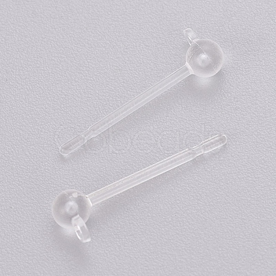 Transparent Painless Prevent Allergy Resin Stud Earring Findings X-KY-L005-11-1