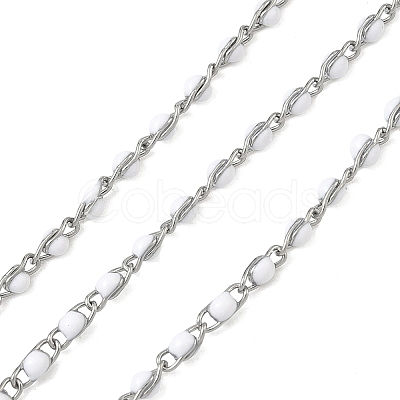 304 Stainless Steel Enamel Twisted Chains STAS-R100-40P-06-1