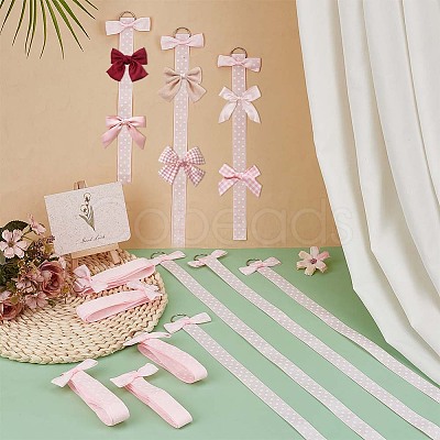20Pcs Polyester Hairpin Hair Clip Holder Storage Organizer Hanging Ribbon AJEW-FG0005-80-1
