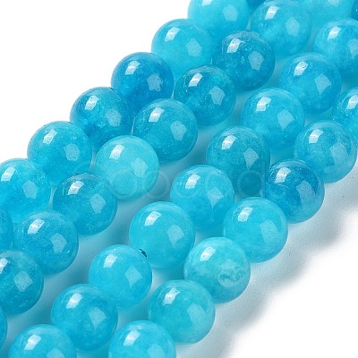 Dyed Natural Malaysia Jade Beads Strands G-G021-02B-02-1