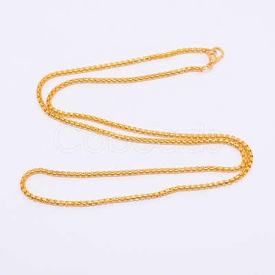 Iron Box Chain Necklace Making NJEW-WH0007-03G-1