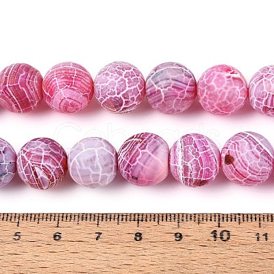 Dyed Natural Weathered Agate Beads Strands G-T144-28-1