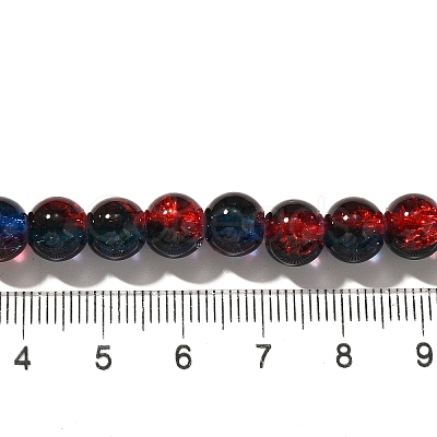 Crackle Glass Beads Strands X1-CCG-C002-8mm-10-1