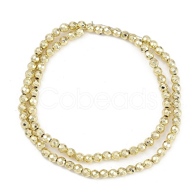 Baking Paint Electroplated Synthetic Non-magnetic Hematite Beads Strands G-H072-A01-01E-1