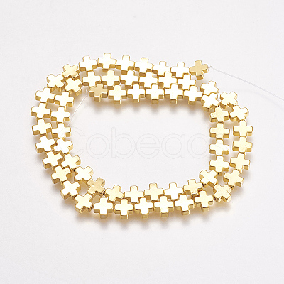 Electroplate Non-magnetic Synthetic Hematite Beads Strands G-K239-21A-1