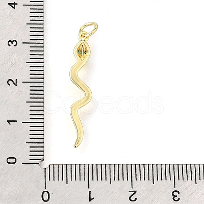 Brass Micro Pave Cubic Zirconia Pendants KK-V007-007G-03-1
