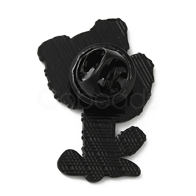 Black Alloy Brooch JEWB-Z011-02A-EB-1