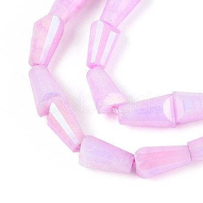 Anti-Tarnish Electroplate Glass Beads Strands GLAA-T025-27G-1