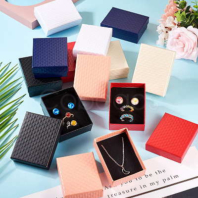 Rhombus Textured Cardboard Gift Storage Boxes LS-CON-TAC0010-03A-04-1