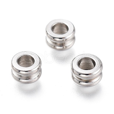202 Stainless Steel European Bead Cores STAS-M282-02P-1