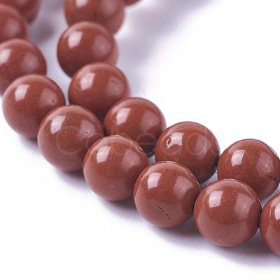 Natural Red Jasper Beads Strands G-F348-01-8mm-A-1