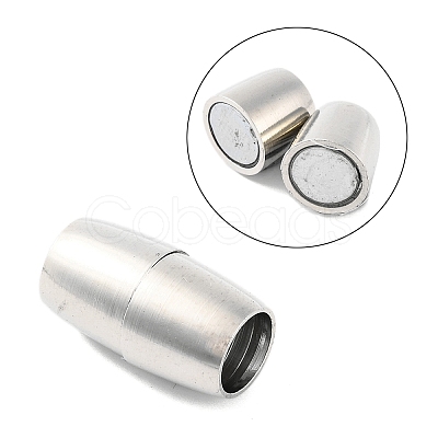Brass Magnetic Clasps with Loops KK-C3036-16x9mm-N-1