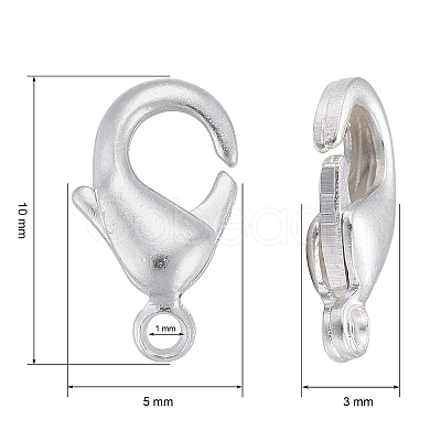 Brass Lobster Claw Clasps KK-901-S-NF-1