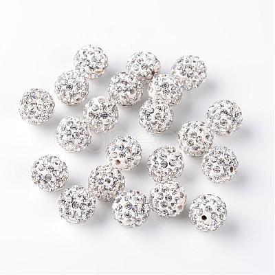 Polymer Clay Rhinestone Beads RB-H284-10MM-001-1