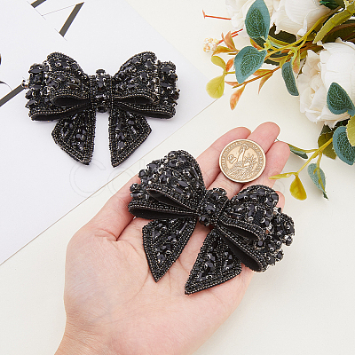 Polyester Bowknot Shoe Decorations FIND-WH0126-445-1