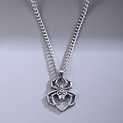 Halloween Skull Spider 201 Stainless Steel Pendant WGFDFDE-01-1