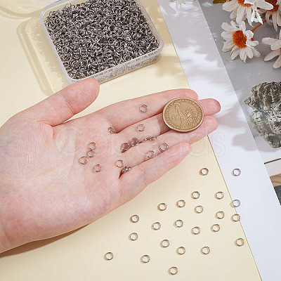 1500Pcs 304 Stainless Steel Split Rings STAS-ME0002-57-1