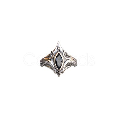 Brass Pave Cubic Zirconia Finger Rings FS-WGC2302-01-1