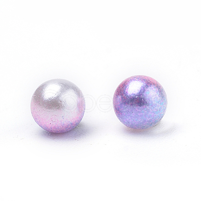 Rainbow Acrylic Imitation Pearl Beads LS-OACR-R065-4mm-A13-1