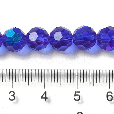 Electroplate Transparent Glass Beads Strands EGLA-A035-T8mm-L06-1
