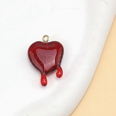 Opaque Resin Pendants RESI-F028-01A-1