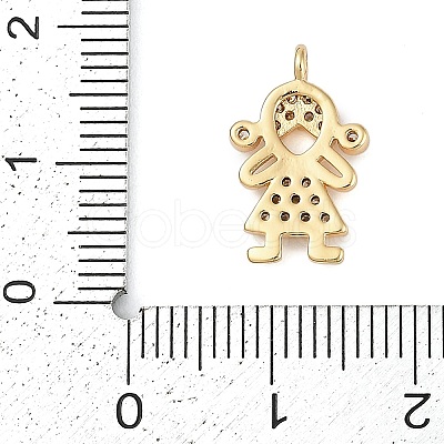 Rack Plating Brass Micro Pave Cubic Zirconia Pendants KK-H509-37G-1