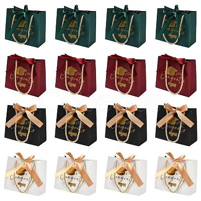 Gold Stamping Graduation Cap Paper Gift Bags CARB-FZC0001-01B-1