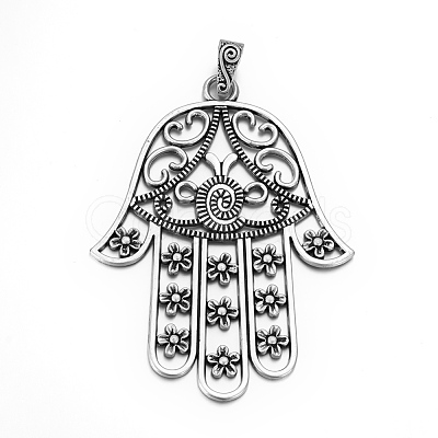 Tibetan Style Alloy Big Pendants PALLOY-Q357-18MAS-NR-1