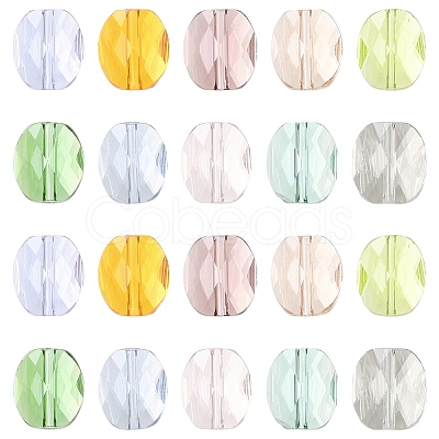 100Pcs 10 Styles Glass Imitation Austrian Crystal Beads GLAA-YW0005-64-1