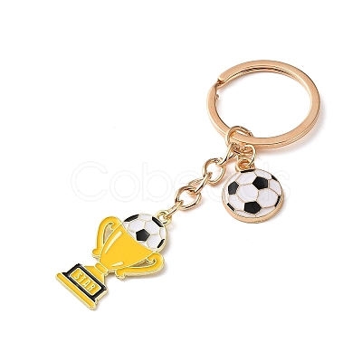 Football Theme Alloy & Enamel Keychains AL-A001-01A-G-1