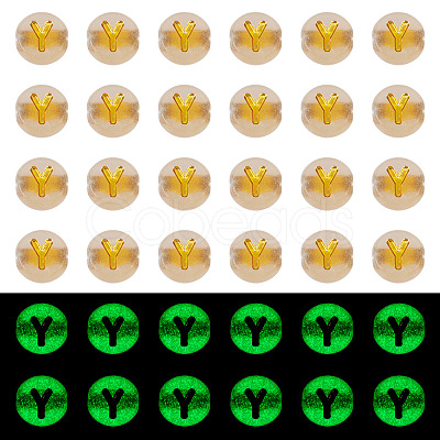 50G Luminous Transparent Acrylic Beads OACR-TAD0001-01Y-1