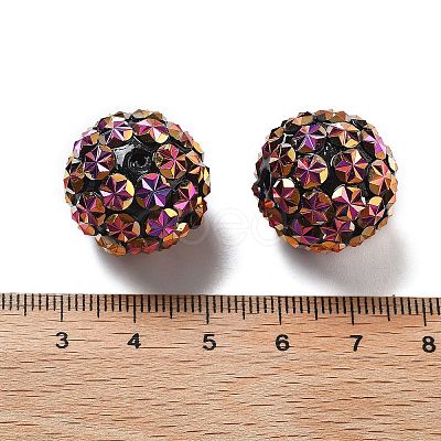 Acrylic Rhinestone Ball Beads OACR-A035-01B-1