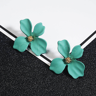 Flower Alloy Stud Earrings WGD3727-04-1