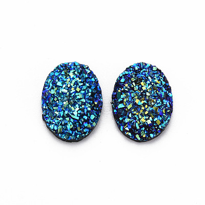 Electroplate Druzy Resin Cabochons CRES-T012-08B-1