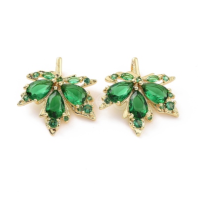 Brass Micro Pave Cubic Zirconia Pendants KK-E068-VC400-1