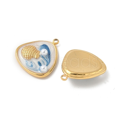 304 Stainless Steel Enamel Pendants STAS-U057-11G-C-1