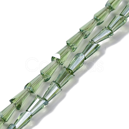Transparent Electroplate Glass Beads Strands EGLA-H107-02A-PL04-1