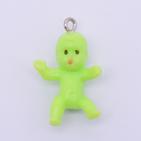 Opaque Plastic Pendants KY-WH0024-12H-1