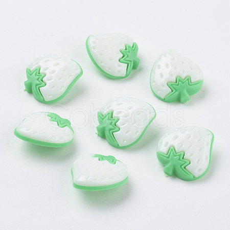 Acrylic Strawberry Shank Buttons BUTT-E021-B-07-1
