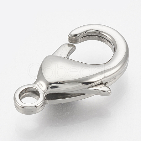 Tarnish Resistant 304 Stainless Steel Lobster Claw Clasps STAS-T033-25D-1