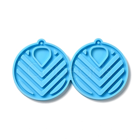 DIY Hollow-out Flat Round Pendant Silicone Molds LS-DIY-I099-37-1