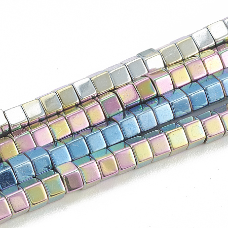 Electroplate Non-magnetic Synthetic Hematite Beads Strands G-N0318-03-1