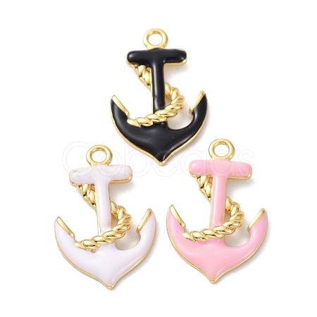 Eco-Friendly Brass Enamel Pendants STAS-C031-01G-1