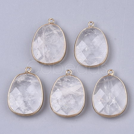 Natural Quartz Crystal Pendants G-T131-08J-1