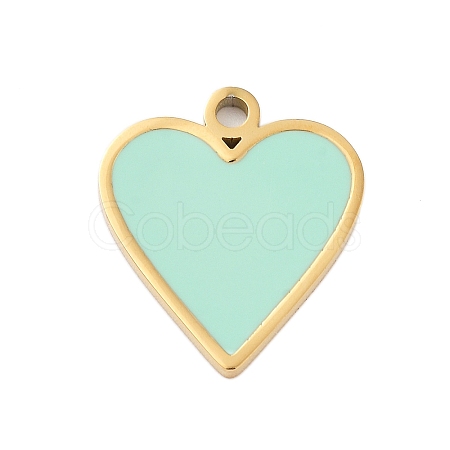 Ion Plating(IP) 304 Stainless Steel Enamel Pendants STAS-Z078-23G-1