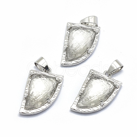 Natural Quartz Crystal Gemstone Pendants G-O176E-15P-1