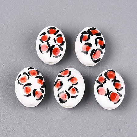 Handmade Porcelain Beads PORC-N012-14E-01-1