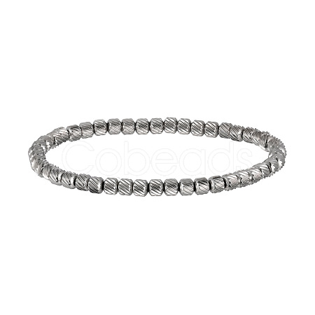 304 Stainless Steel Stretch Bracelets for Women Men WGB27EC-02-1