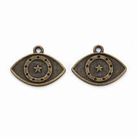 Tibetan Style Alloy Pendant Enamel & Rhinestone Settings TIBEP-N010-002AB-RS-1